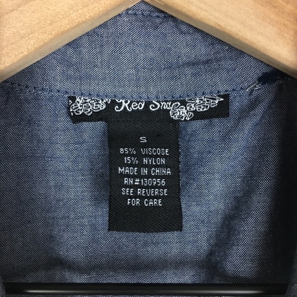 RED SNAP Top Sleeveless Button Up Sheer Floral Boho Beach Summer Y2K Style Small - Picture 5 of 9